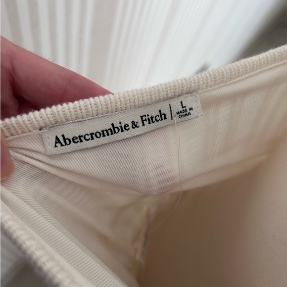 NWT Abercrombie & Fitch Crochet-Style Maxi Dress Cream Women’s Size Large - Picture 13 of 13